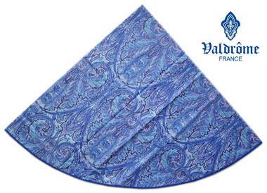 Round Tablecloth Coated (VALDROME / Cachemire. blue) - Click Image to Close